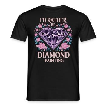 Painting Diamonds Diamond Painting Art - Men's T-Shirt - black - Front - AI Model Male 178 light (178cm)
