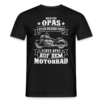 Opi MANCHE OPAS SITZEN AM BINGO TISCH ECHTE AUF - Männer T-Shirt - Schwarz - Vorne - AI Model Male 178 light (178cm)