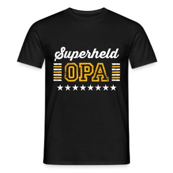 Großvater SUPERHELD OPA Lustiges Großväter Opi - Männer T-Shirt - Schwarz - Vorne - AI Model Male 178 light (178cm)