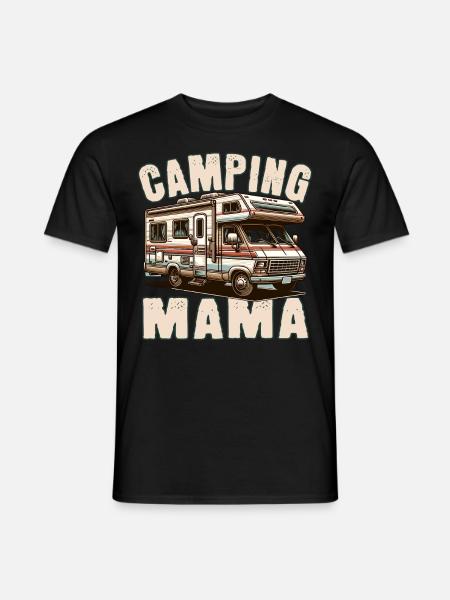 Camping Mama - Männer T-Shirt - Schwarz