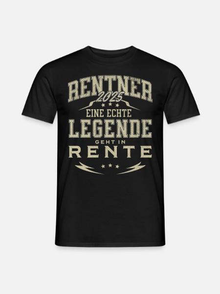Rentner 2025 - Männer T-Shirt - Schwarz