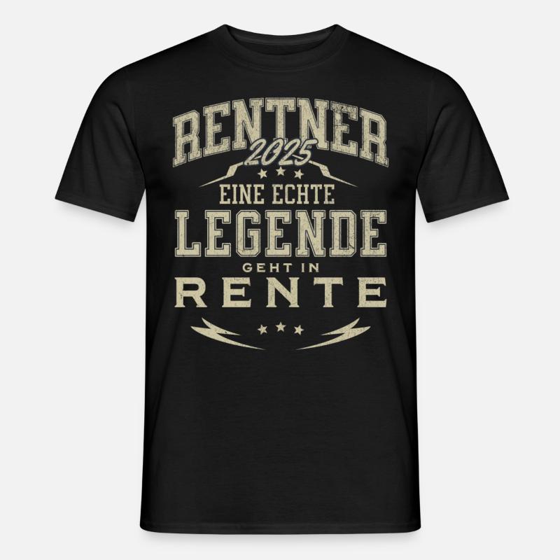Rentner 2025 - Männer T-Shirt - Schwarz