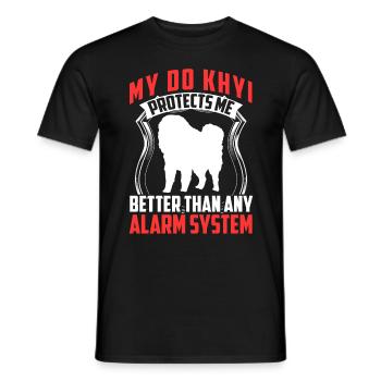 Do Khyi protects me Tibetan Mastiff Tibetan Mastiff - Men's T-Shirt - black - Front - AI Model Male 178 light (178cm)