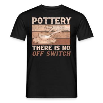 Poterie Céramique Artiste Rétro - T-shirt homme - noir - Devant - AI Model Male 178 light (178cm)