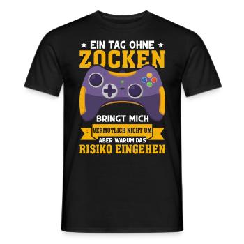 Jeux vidéo Pc Gamer Zocker Zocken - T-shirt homme - noir - Devant - AI Model Male 178 light (178cm)