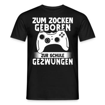 Jeux vidéo Pc Gamer Zocker Zocken - T-shirt homme - noir - Devant - AI Model Male 178 light (178cm)