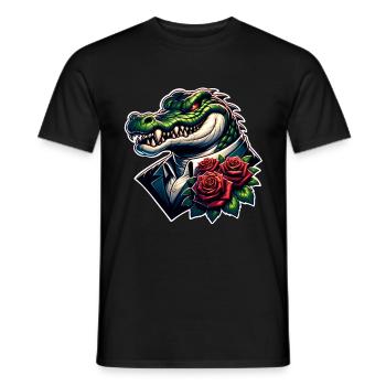 Crocodile - Men's T-Shirt - black - Front - AI Model Male 178 light (178cm)