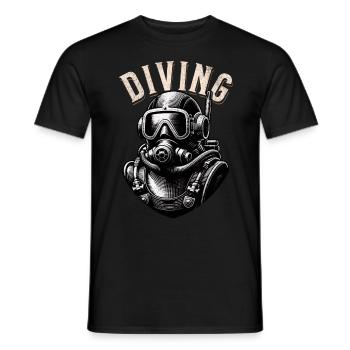 Tauchen Taucher - Männer T-Shirt - Schwarz - Vorne - AI Model Male 178 light (178cm)