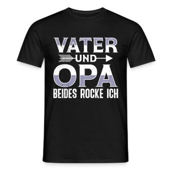 VATER UND OPA BEIDES ROCKE ICH Lustiges - Männer T-Shirt - Schwarz - Vorne - AI Model Male 178 light (178cm)