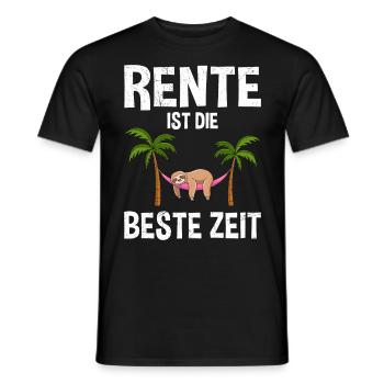 RENTE IST DIE BESTE ZEIT Lustiges Rentner - Männer T-Shirt - Schwarz - Vorne - AI Model Male 178 light (178cm)
