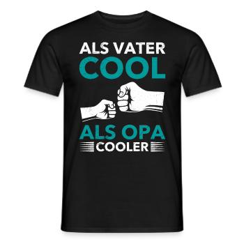 Opi ALS VATER COOL ALS OPA COOLER Lustiges - Männer T-Shirt - Schwarz - Vorne - AI Model Male 178 light (178cm)