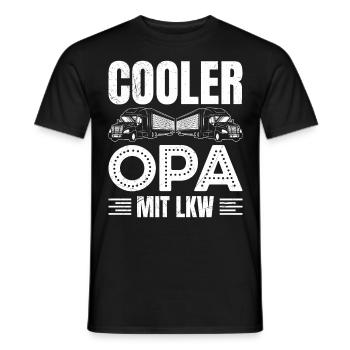 Großvater COOLER OPA MIT LKW Lustiges LKW FAHRER - Männer T-Shirt - Schwarz - Vorne - AI Model Male 178 light (178cm)