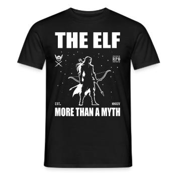 L’elfe - Plus qu’un mythe, un design d’elfe cool - T-shirt homme - noir - Devant - AI Model Male 178 light (178cm)