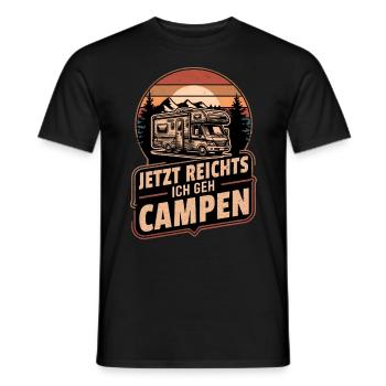 Jetzt Reichts Ich Geh Campen Wohnmobil Camper - Männer T-Shirt - Schwarz - Vorne - AI Model Male 178 light (178cm)