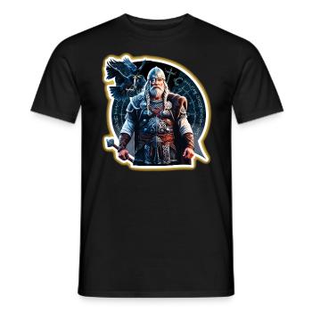Odin, Vater aller - Männer T-Shirt - Schwarz - Vorne - AI Model Male 178 light (178cm)