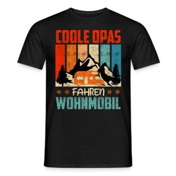 COOLE OPAS FAHREN WOHNMOBIL Lustiges Großvater - Männer T-Shirt - Schwarz - Vorne - AI Model Male 178 light (178cm)