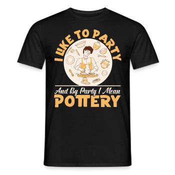 Pottery Ceramics Artist I Like To - Männer T-Shirt - Schwarz - Vorne - AI Model Male 178 light (178cm)