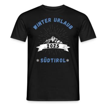 Südtirol Bozen Italien Urlaub 2025 Winter Ski Idee - Männer T-Shirt - Schwarz - Vorne - AI Model Male 178 light (178cm)