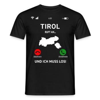Tirol Österreich Urlaub 2025 Winter Ski Idee - Männer T-Shirt - Schwarz - Vorne - AI Model Male 178 light (178cm)