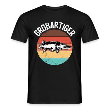Hecht Angeln GROßARTIGER HECHT Lustiges Angler - Männer T-Shirt - Schwarz - Vorne - AI Model Male 178 light (178cm)