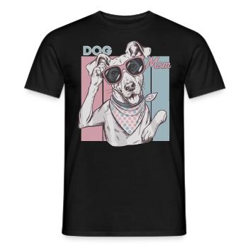 Retro Dog Mom Loving Dog Mom Desisig - Men's T-Shirt - black - Front - AI Model Male 178 light (178cm)