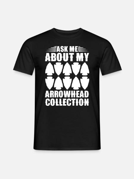 Pfeilspitzen Sammler Pfeilspitzen Sammlung - Männer T-Shirt - Schwarz