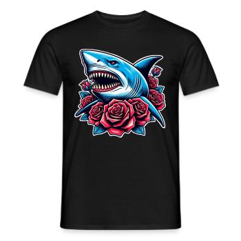 Roses de requin - T-shirt homme - noir - Devant - AI Model Male 178 light (178cm)