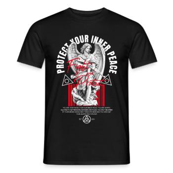 Protect your inner peace - Men's T-Shirt - black - Front - AI Model Male 178 light (178cm)
