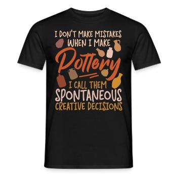 Pottery Ceramics Artist I Don't - Men's T-Shirt - black - Front - AI Model Male 178 light (178cm)