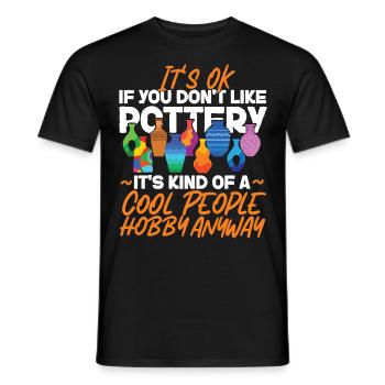Poterie Céramiste Artiste C’est OK Si - T-shirt homme - noir - Devant - AI Model Male 178 light (178cm)
