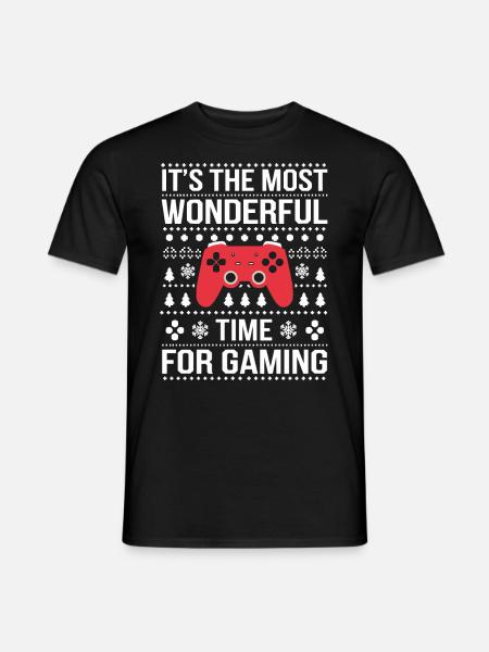 Gamer Weihnachten Gaming Zocken Zocker - Männer T-Shirt - Schwarz