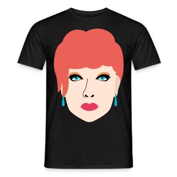 Hübsches Porträt mit roten Haaren - Männer T-Shirt - Schwarz - Vorne - AI Model Male 178 light (178cm)