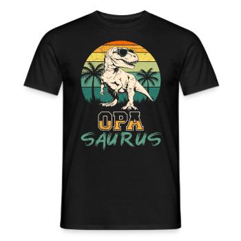 OPA SAURUS Lustiges Dinosaurier Großvater - Männer T-Shirt - Schwarz - Vorne - AI Model Male 178 light (178cm)