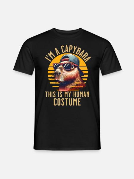 Capybara Costume - Men's T-Shirt - black