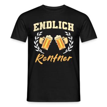 ENDLICH RENTNER Lustiges Renteneintritt Bierfan - Männer T-Shirt - Schwarz - Vorne - AI Model Male 178 light (178cm)