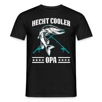 HECHT COOLER OPA Lustiges Hecht Angler Großvater - Männer T-Shirt - Schwarz - Vorne - AI Model Male 178 light (178cm)