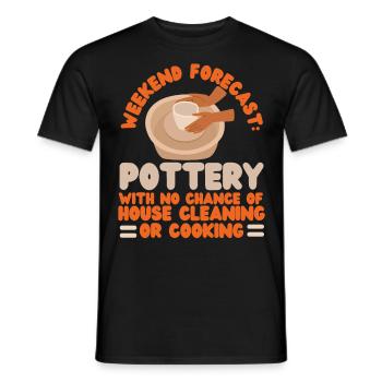 Pottery Ceramics Artist Weekend - Men's T-Shirt - black - Front - AI Model Male 178 light (178cm)