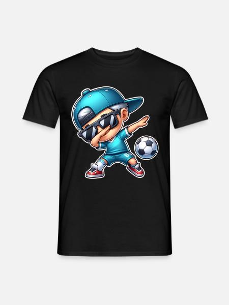 Soccer Cool Soccer Player Dabbing - Men's T-Shirt - black