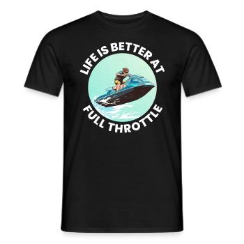 Jetski Vollgas Wassersport Abenteuer Ozean - Männer T-Shirt - Schwarz - Vorne - AI Model Male 178 light (178cm)