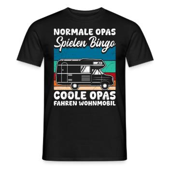 Opi NORMALE OPAS SPIELEN BINGO COOLE FAHREN - Männer T-Shirt - Schwarz - Vorne - AI Model Male 178 light (178cm)