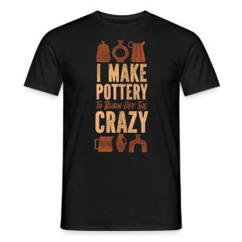 Pottery Ceramics Artist I Make - Men's T-Shirt - black - Front - AI Model Male 178 light (178cm)