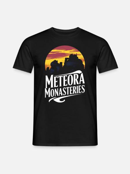 meteora monasteries - Men's T-Shirt - black