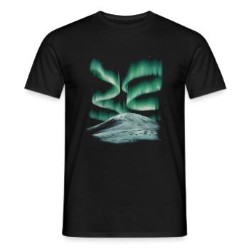 Polarlichter Nordlights - Männer T-Shirt - Schwarz - Vorne - AI Model Male 178 light (178cm)