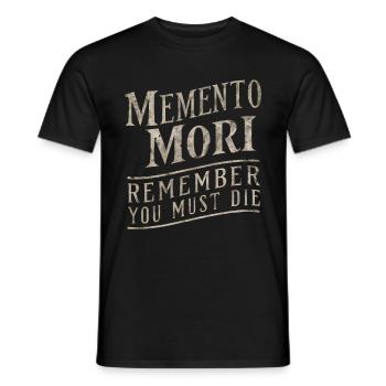 Memento mori Souviens-toi que tu dois mourir - T-shirt homme - noir - Devant - AI Model Male 178 light (178cm)
