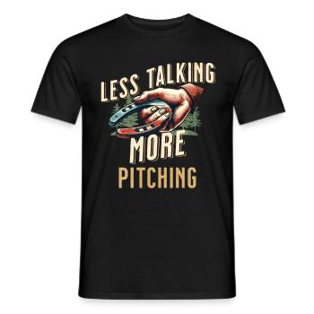 Horseshoe Throwing Horseshoe Pitching - Men's T-Shirt - black - Front - AI Model Male 178 light (178cm)