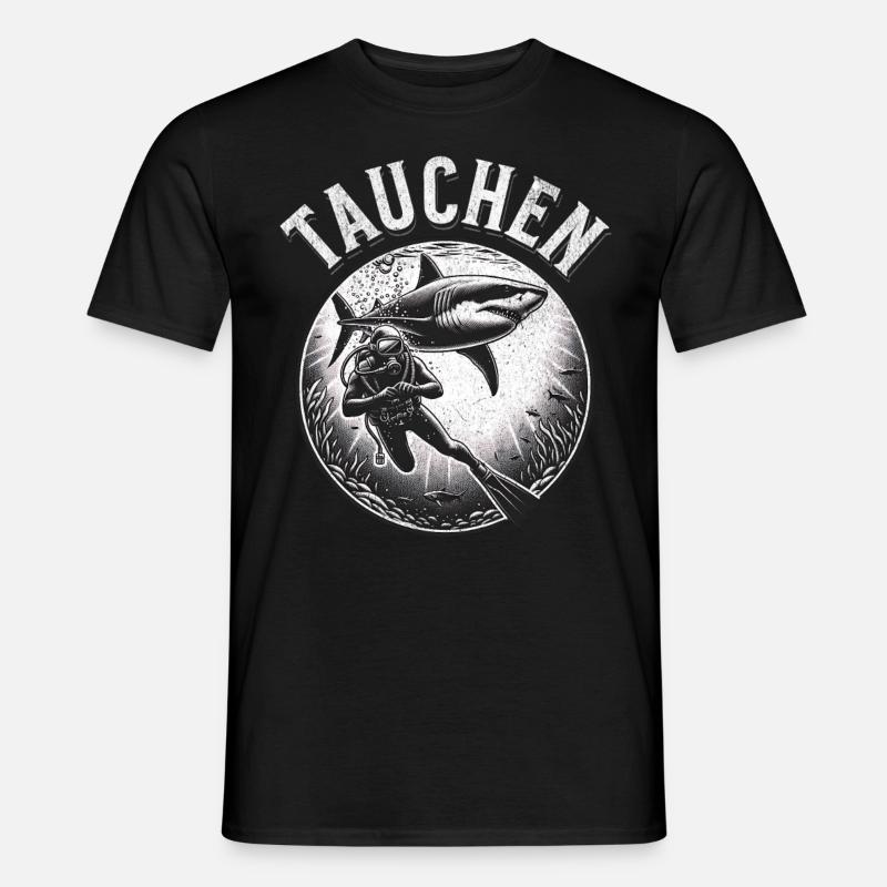 Tauchen Taucher - Männer T-Shirt - Schwarz