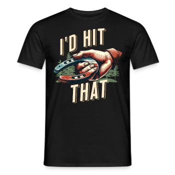 Horseshoe Throwing Horseshoe Pitching - Men's T-Shirt - black - Front - AI Model Male 178 light (178cm)