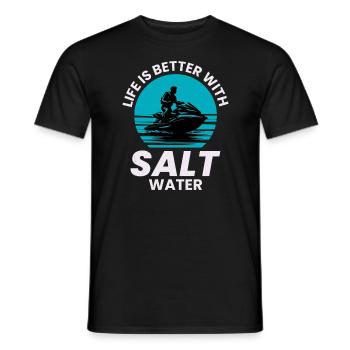 Jet Skiing Water Sports Ocean Ride Tropical Adven - Men's T-Shirt - black - Front - AI Model Male 178 light (178cm)