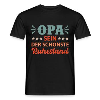 OPA SEIN DER SCHÖNSTE RUHESTAND Renteneintritt - Männer T-Shirt - Schwarz - Vorne - AI Model Male 178 light (178cm)