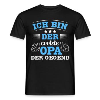 Opi ICH BIN DER COOLSTE OPA DER GEGEND Lustiges - Männer T-Shirt - Schwarz - Vorne - AI Model Male 178 light (178cm)
